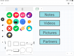 Tap on the sticker you want to add to your Jamboard slide from the iPad.